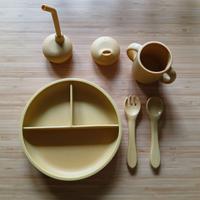 Set pappa in silicone: piatto, tazza, posate