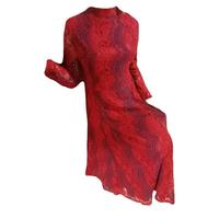 Abito effettpizzo rosso è blù, taglia 40 italiana 