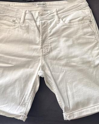 pabtaloncino jeans bianchi jack e jones - taglia L