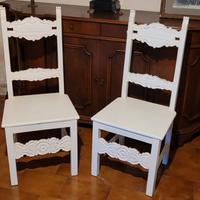 coppia sedie stile shabby 