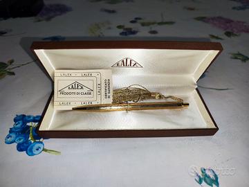 Penna LALEx Vintage Dorata Con Garanzia E Custodia