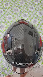 casco moto integrale in carbonio