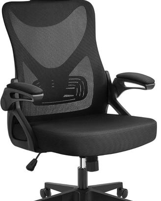 Yaheetech Sedia Ufficio Ergonomica con Braccioli