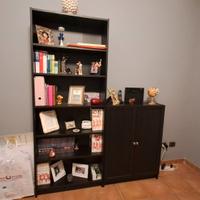 Libreria ikea e mobile basso rovere nero