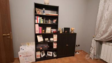 Libreria ikea e mobile basso rovere nero