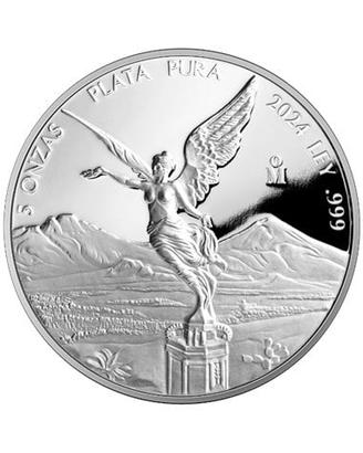LIBERTAD 5 Oz Moneta d'argento PROOF Messico 2024