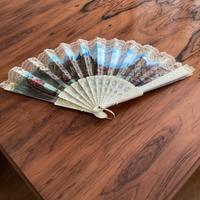 Ventaglio veneziano  con merletto vintage anni 60