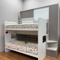 Cameretta a Soppalco con armadio scorrevole