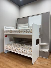 Cameretta a Soppalco con armadio scorrevole