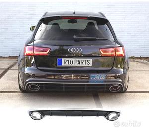 DIFFUSORE AUDI A6 4G 15-18 LOOK RS + TERMINALI DI 
