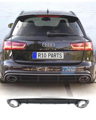 DIFFUSORE AUDI A6 4G 15-18 LOOK RS + TERMINALI DI 