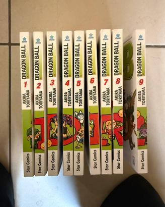 Lotto 9 Manga DRAGON BALL (Vol. 1-9) - MAI LETTI