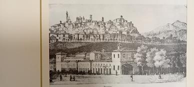 stampa antica di Bergamo xilografia rarissima 