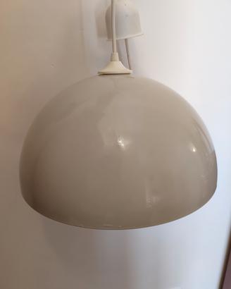 lampadario in metallo colore tortora come nuovo 