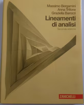 Libro superiori: "Lineamenti di analisi" Cod. 9788