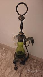 Lampada lanterna vintage anni '70 in ferro battuto