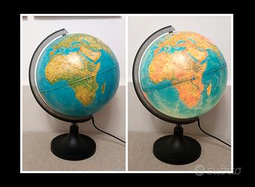 Lampada mappamondo grande vintage originale 