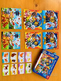 Lotto Giochi Educativi Paw Patrol e puzzle animali