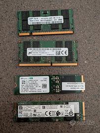 RAM DDR2 DDR4 E SSD NVME