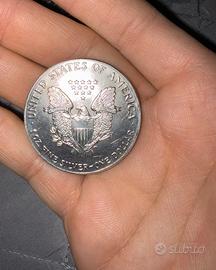 Americana moneta argento 999 liberty 1987
