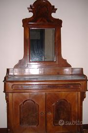 Camera da letto in noce fine '800 stile umbertino