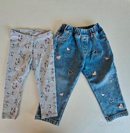 Set di due pantaloni per bambina