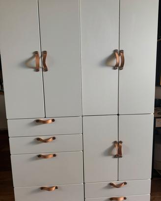 2 armadi IKEA PLATSA / SMASTAD 60x57x181 -bianchi