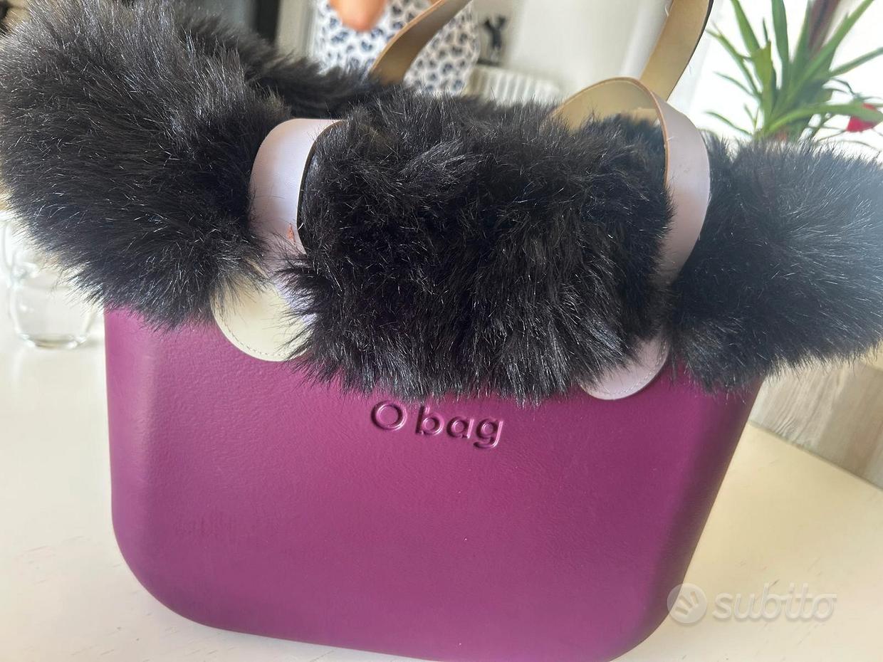 Borsa Obag Viola Scuro O Bag Nera Grande Fodera Impermeabile Per
