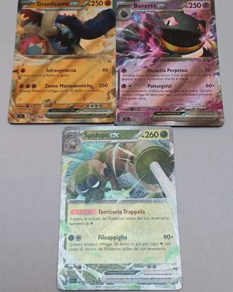 3 carte pokemon EX