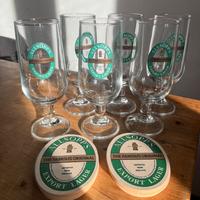 Set 6 boccali da birra Allsopp’s + sottobicchieri