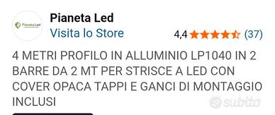 Profilo alluminio 4 m,Striscia LED 5m,Alimentatore