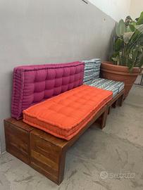 Cuscino grande 180x70x16 imbottito e trapuntato
