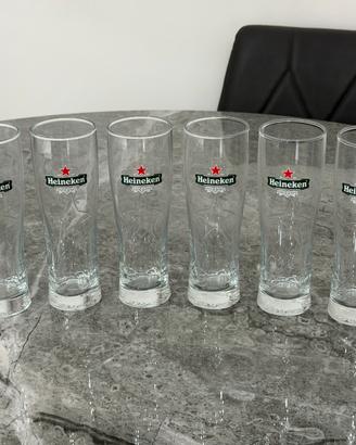 Set 6 Bicchieri Heineken