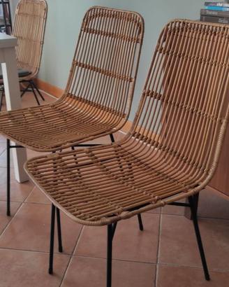 N.2 Sedie rattan naturale Maison du Monde