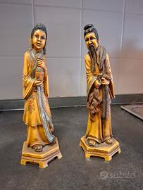 Coppia di statuette orientali