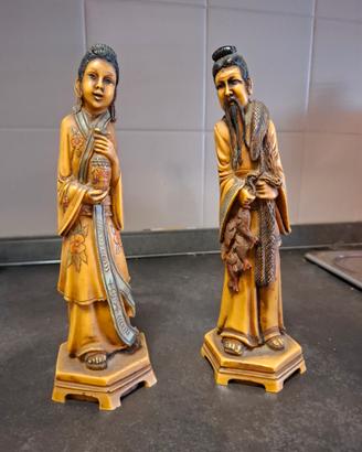 Coppia di statuette orientali