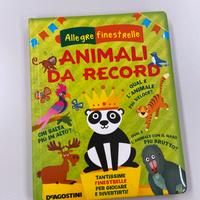 Libro bambini “Animali da record” DeAgostini NUOVO