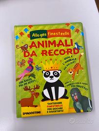 Libro bambini “Animali da record” DeAgostini NUOVO