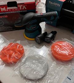 Levigatrice orbitale con doppia batteria 18v