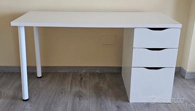 Scrivania bianca 160x60 cm per studenti/ufficio 
