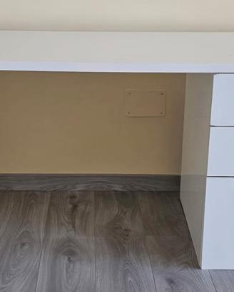 Scrivania bianca 160x60 cm per studenti/ufficio 