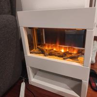 Camino elettrico Sonnenkönig Hylde bianco design