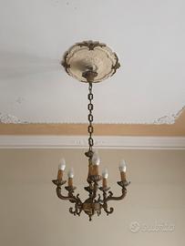 lampadario classico vintage a 6 luci