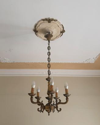 lampadario classico vintage a 6 luci