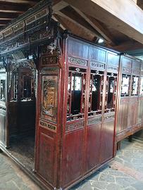 letto cinese antico a baldacchino - dinastia Qing