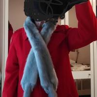 (pelliccia) SCIARPA DI 2 VISONI ZAFFIRO