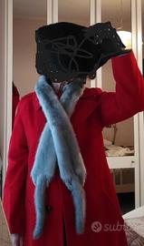 (pelliccia) SCIARPA DI 2 VISONI ZAFFIRO