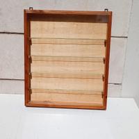 Bacheca legno vetrinetta artigianale esposizione 