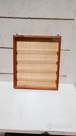 Bacheca legno vetrinetta artigianale esposizione 