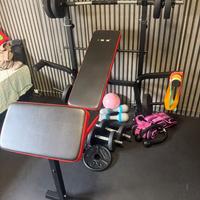 Panca pesi con portabilanciere